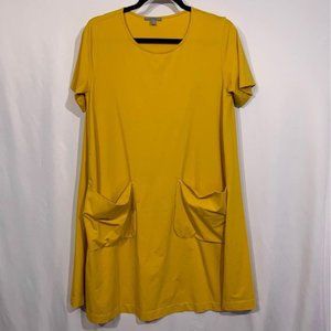 COS woman’s canary yellow a line dress. Large front pockets. Size M.